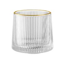 Copo baixo Cameratta vidro borda dourada 180ml A7,5cm Copo baixo Cameratta vidro borda dourada 180ml A7,5cm