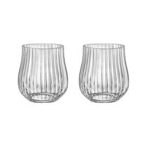 Copo Baixo de Cristal Bohemia Para Whisky 350 ml Tulipa Optic 2 Peças Copo Baixo de Cristal Bohemia Para Whisky 350 ml Tulipa Optic 2 Peças
