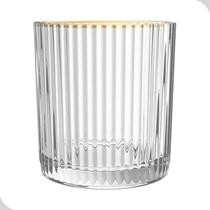 Copo baixo de vidro 320ml hauskraft grafiatto 6 peças textura trabalhada