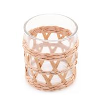 Copo Baixo de Vidro com Sisal Fibra Natural 320ml Wolff