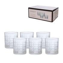 Copo baixo de vidro transparente aurora 360ml 6 pecas hauskraft