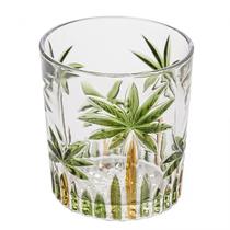 Copo Baixo Palm Tree Handpaint 340ML Cristal Ecologico