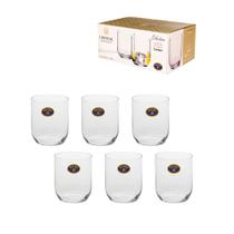 Copo Baixo para Whisky Cristal Bohemia Ara 350ml Jogo com 6 Copos