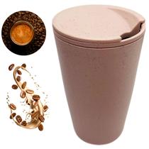 Copo Bambu C/ Tampa Ecológico Térmico Microondas 500ML Rose Copo Bambu C/ Tampa Ecológico Térmico Microondas 500ML Rose