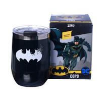 Copo Batman Semi-térmico 300ML Preto Com Tampa Para Viagem Oficial DC Comics - Zona Criativa