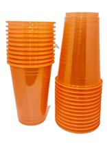 Copo Biodegradável Crystal Drink 300ml Laranja Neon - 25 un Copo Biodegradável Crystal Drink 300ml Laranja Neon - 25 un