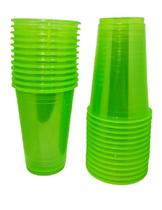 Copo Biodegradável Crystal Drink 300ml Verde Neon - 25 unid