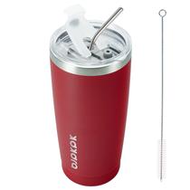 Copo BJPKPK de aço inoxidável isolado a vácuo 600mL vermelho