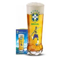 Copo Bola Cerveja Jogador Brasil Copa Do Mundo 2022 400ml