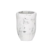 Copo Branco Em Poliresina Porta Escova Decoração 12cm Copo Branco Em Poliresina Porta Escova Decoração 12cm