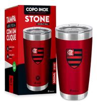 Copo Brasfoot Inox Stone Flamengo 500ml Cod. 16628
