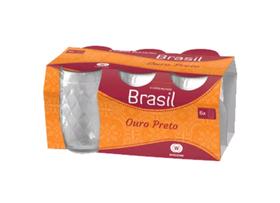 Copo brasil 6x 260 ml vidro transparente