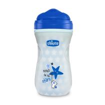 Copo brilha no escuro 266ml - azul - chico