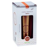 Copo Brw Metálico Termico 500ml Rosa Gold