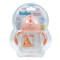 Copo Buba Dino com Canudo e Alça Removível 12+ Meses Rosa 240ml