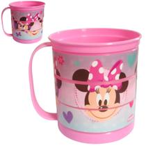 Copo C/ Alça Minnie Disney Lanche Infantil Escola Plasutil