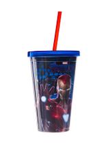 Copo C/ Canudo Avengers Dermiwil 450ML 11626