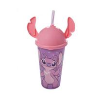 Copo c/ Tampa e Canudo Lúdico Stitch 500ml - Plasútil Copo c/ Tampa e Canudo Lúdico Stitch 500ml - Plasútil