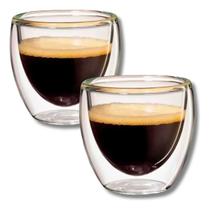 Copo Café Vidro Duplo Espresso Chá Capuccino 80 Ml 2 Peças Copo Parede Dupla Copo Café Vidro Duplo Espresso Chá Capuccino 80 Ml 2 Peças Copo Parede Dupla