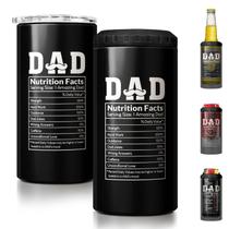 Copo Can Cooler SANDJEST Dad Nutrition Facts 350 ml de aço inoxidável
