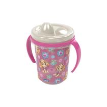 Copo Caneca Com Alça E Tampa Rosa Azul Infan 330 Ml Plasútil Variação