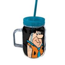 Copo Caneca com Canudo Fred Flintstones Copo Caneca com Canudo Fred Flintstones