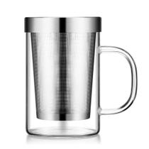 Copo Caneca De Vidro Com Filtro Ao Fogão 350ml Para Chá