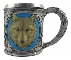 Copo Caneca Decorativa 3D Lobo Game Of Thrones Medieval