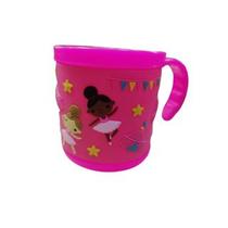 Copo caneca infantil de plástico emborrachada 200ml