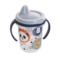 Copo Caneca Infantil Trio com Alça Tampa Protetora 330ml