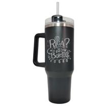 Copo Caneca Térmica Canudo 1,2lt Eu rica Só em Boletos