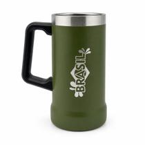 Copo Caneca Térmica do Brasil Verde de 700ml Cerveja Chopp Copo Caneca Térmica do Brasil Verde de 700ml Cerveja Chopp