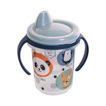 Copo Caneca Trio Infantil Com Tampa E Alça 330ml Plasutil