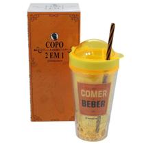 Copo Canudo 2 Em 1 Comer E Beber - Zona Criativa Copo Canudo 2 Em 1 Comer E Beber - Zona Criativa