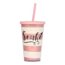 Copo Canudo 500 ML Duas camadas - Ancoras Sonhe