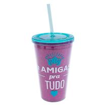 Copo Canudo Amigas Para Tudo 450ml - Projeto Kiwi Copo Canudo Amigas Para Tudo 450ml - Projeto Kiwi