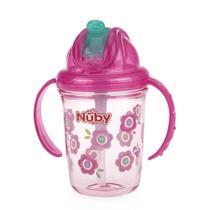 Copo Canudo Anti-vazamento - Flip NSip - 240ml Rosa - Nuby Copo Canudo Anti-vazamento - Flip NSip - 240ml Rosa - Nuby