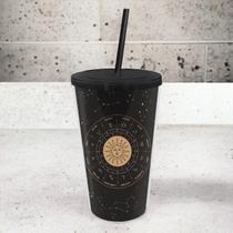 Copo Canudo Celestial - Explore o Zodíaco em Cada Gole com Estilo Único!