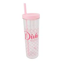 Copo Canudo Com Infusor 700Ml - Diva Clássica