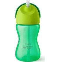 Copo Canudo Curvado Dinossauro 300ml Avent 12m+ Verde