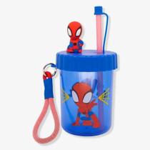 Copo Canudo Flip 500ML Homem Aranha - Zonacriativa Copo Canudo Flip 500ML Homem Aranha - Zonacriativa