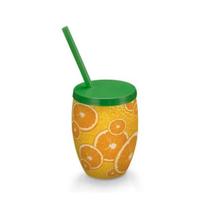 Copo Canudo Fruta Laranja 0,65 L Injetemp 28600