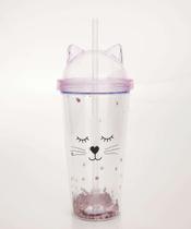 Copo Canudo Gato Marisa 450ML -04160
