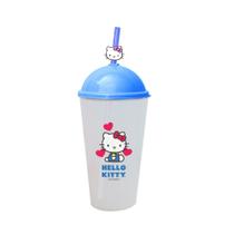 Copo Canudo Hello Kitty Laço Infantil Presente Mudar Cor - Beekids