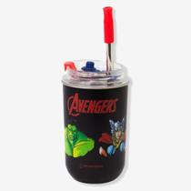 Copo Canudo Marvel 300ml - Zona Criativa