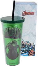 Copo Canudo Metálico Hulk 650 ml - Vingadores