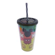 Copo Canudo Mickey Colorido 450ml 90 Anos - Disney Copo Canudo Mickey Colorido 450ml 90 Anos - Disney