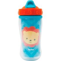 Copo Canudo Parede Dupla Animal Fun Leão 320ml +12m