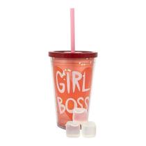 Copo canudo pvc com Gelo girl boss32817