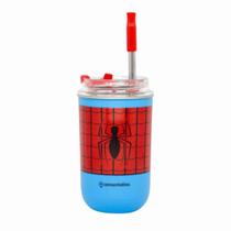 Copo Canudo Spider Man 300ML - Zona Criativa